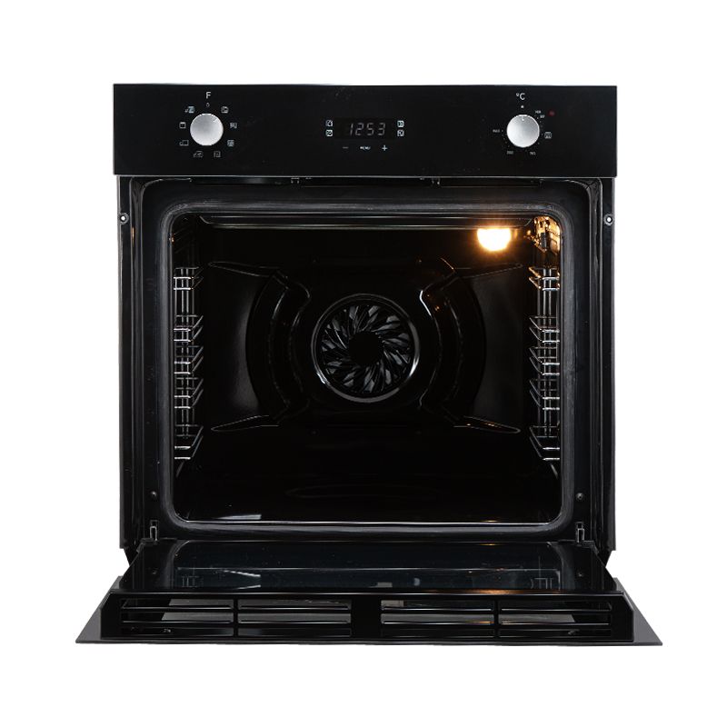 Forno termoventilato nero EZFO70BSTH - frontale aperto
