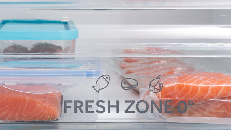 Frigorifero Combinato 60 cm Acciaio Inox EZFC618TDXH - fresh zone
